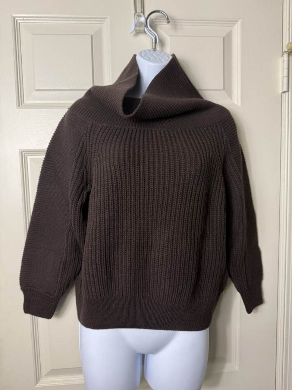 H&M Brown Cowl Neck Chunky Sweater XS